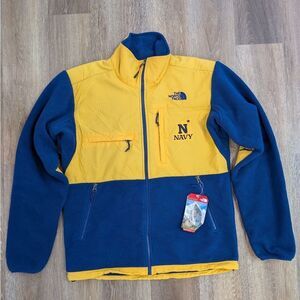 RARE! North Face Denali Jacket  Men's S Blue/Gold Naval Academy NWT Dead stock
